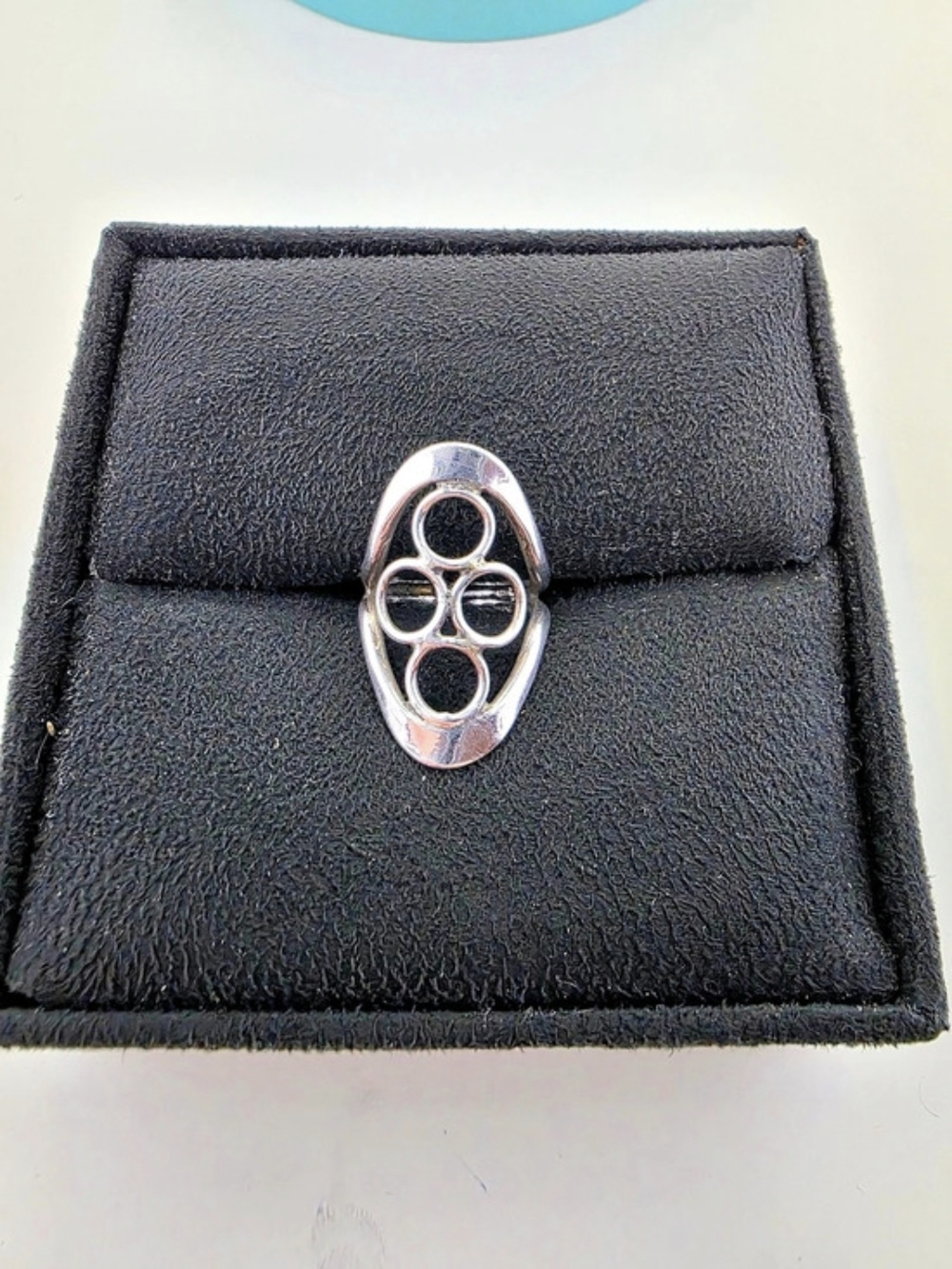 ✨ Vintage Sterling Silver Modernist Openwork Statement Ring ✨